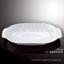 Plateau de service en porcelaine fine rollin